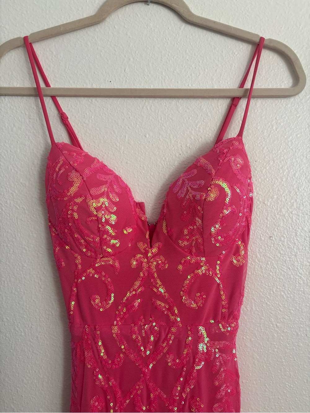 Windsor Julissa Pink Sequin Mesh Mermaid Dress XS - Picture 7 of 15